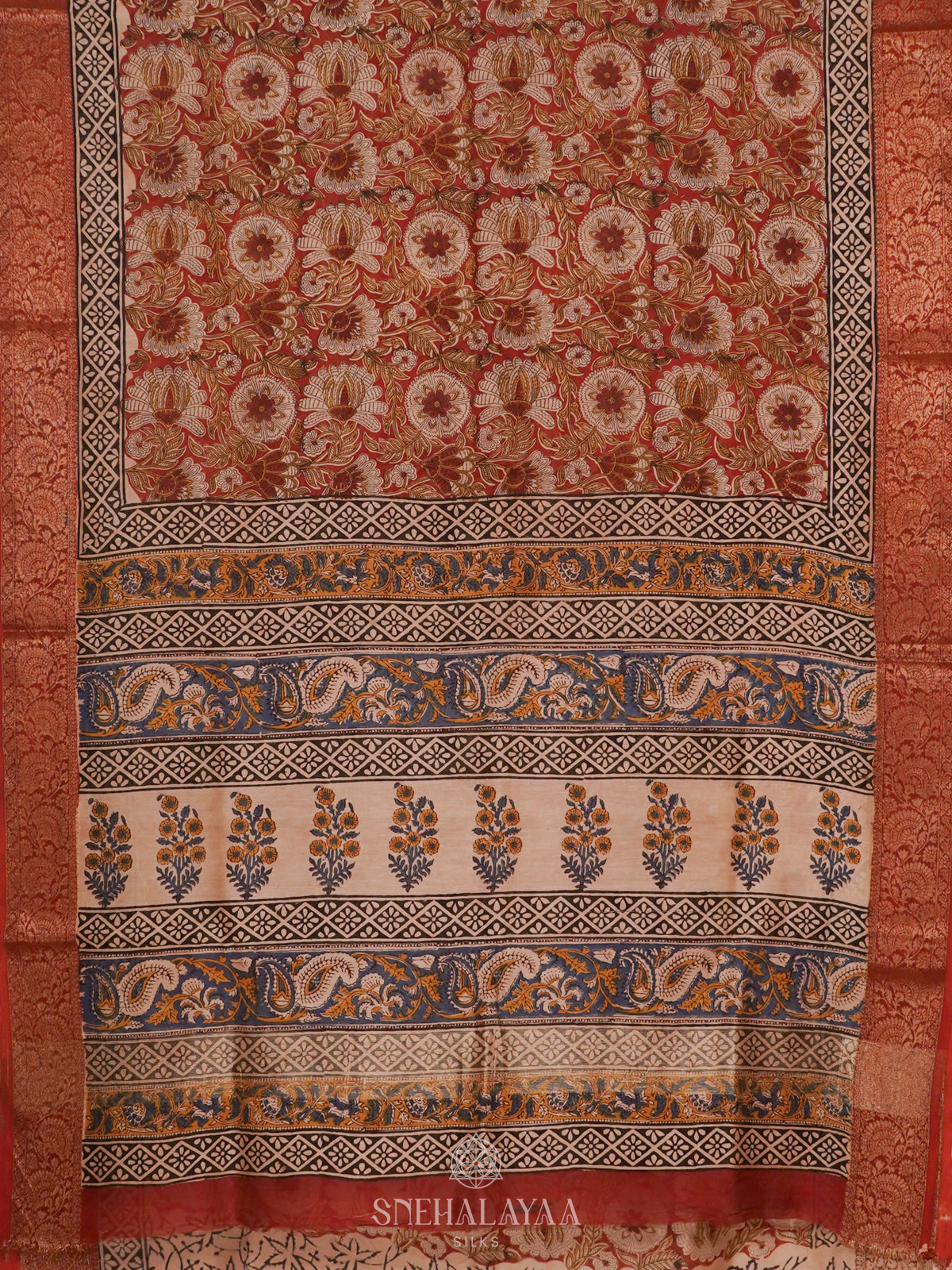 Maroon Chanderi Saree