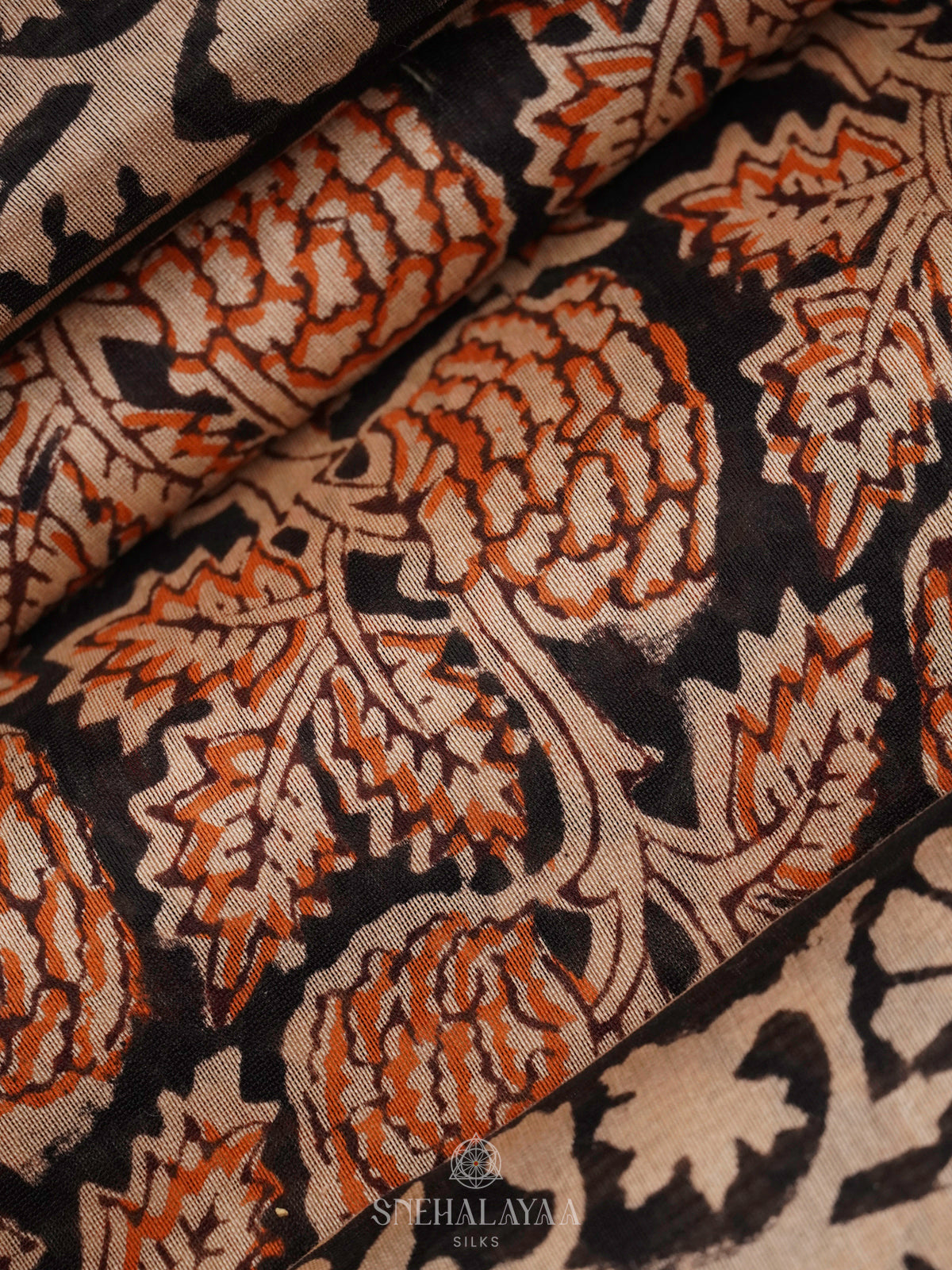 Black Chanderi Saree