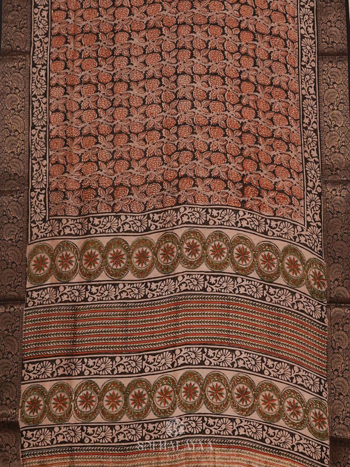 Black Chanderi Saree