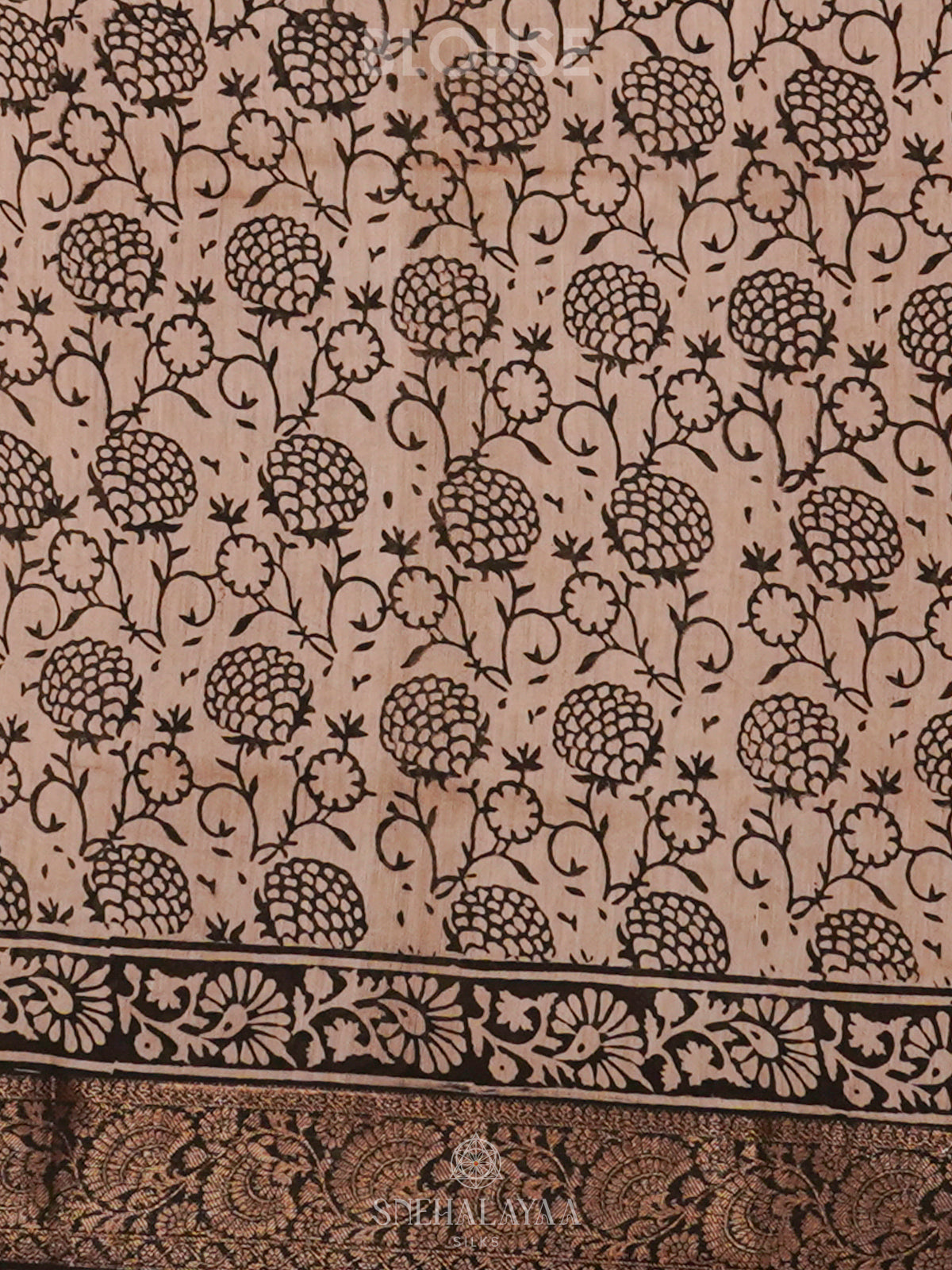 Black Chanderi Saree