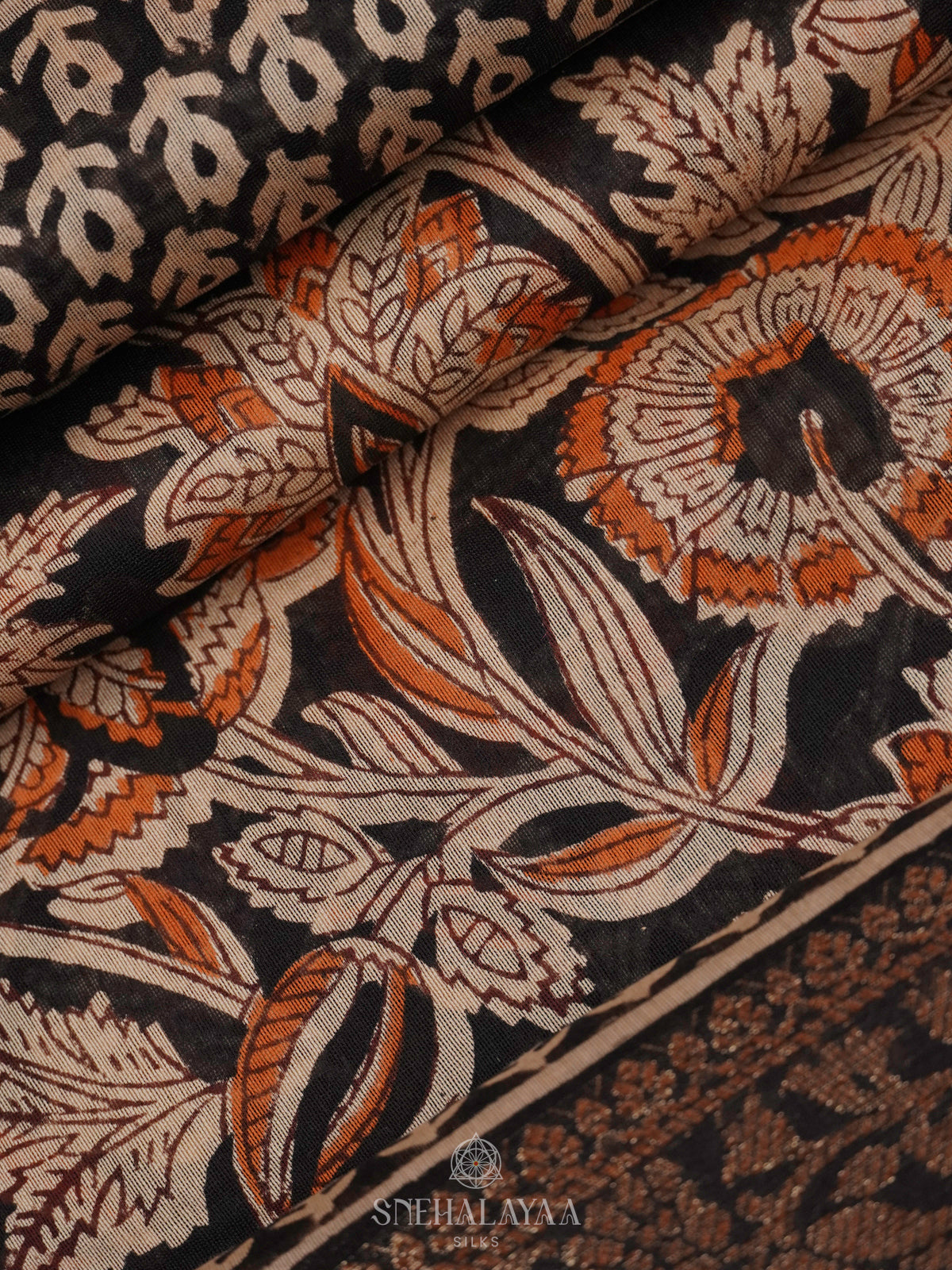 Black Chanderi Saree