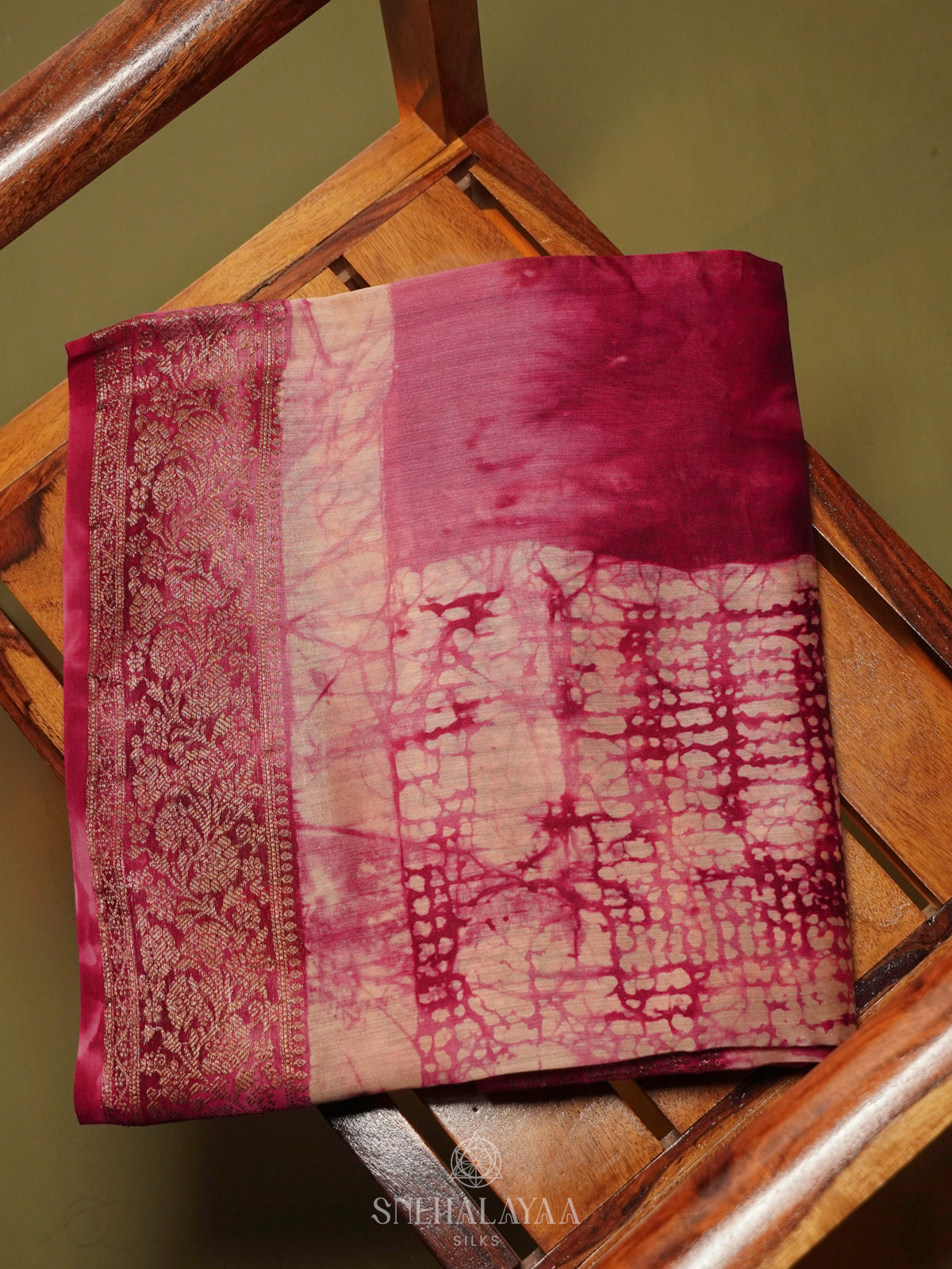 Pink Chanderi Saree
