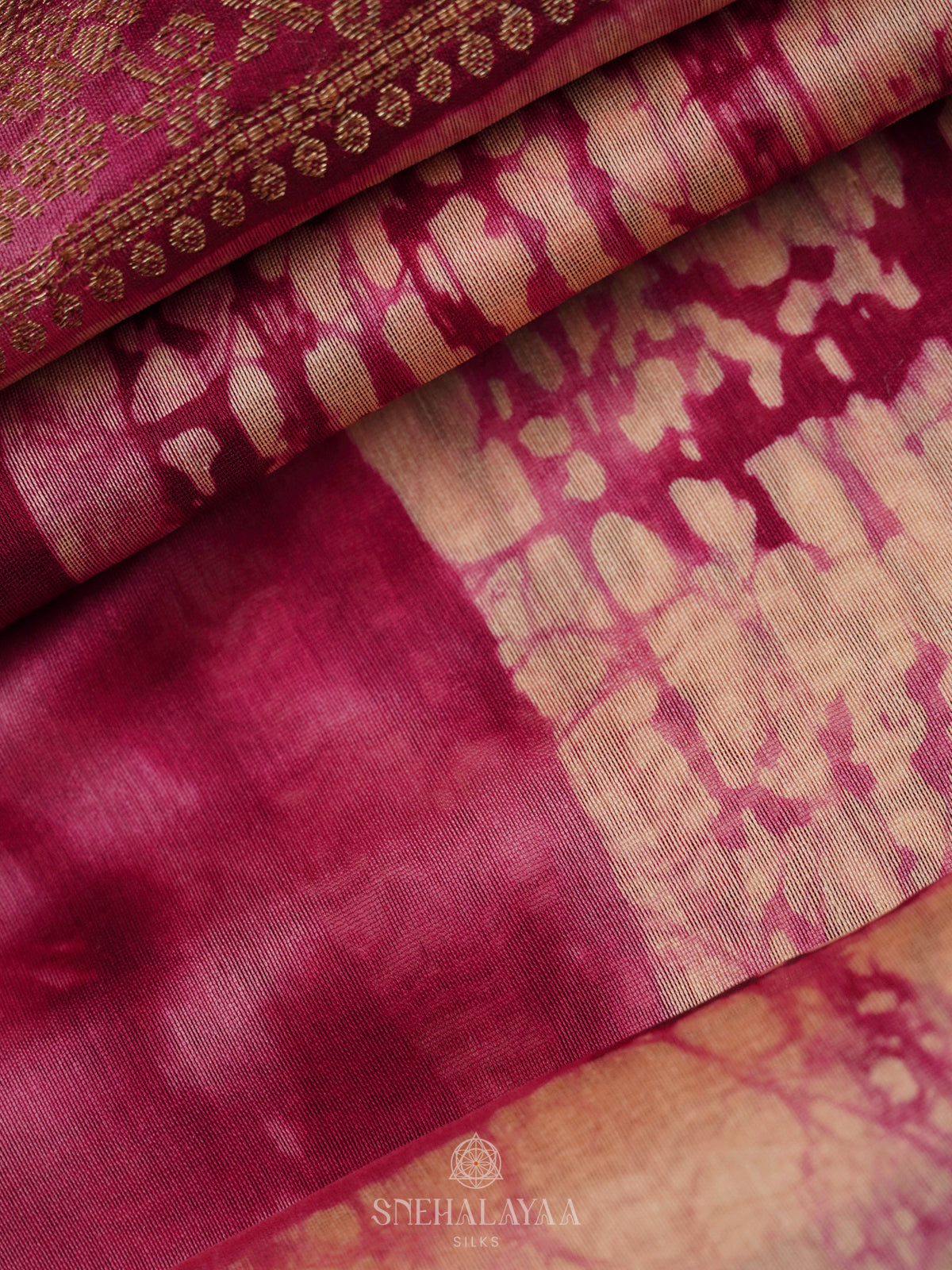 Pink Chanderi Saree