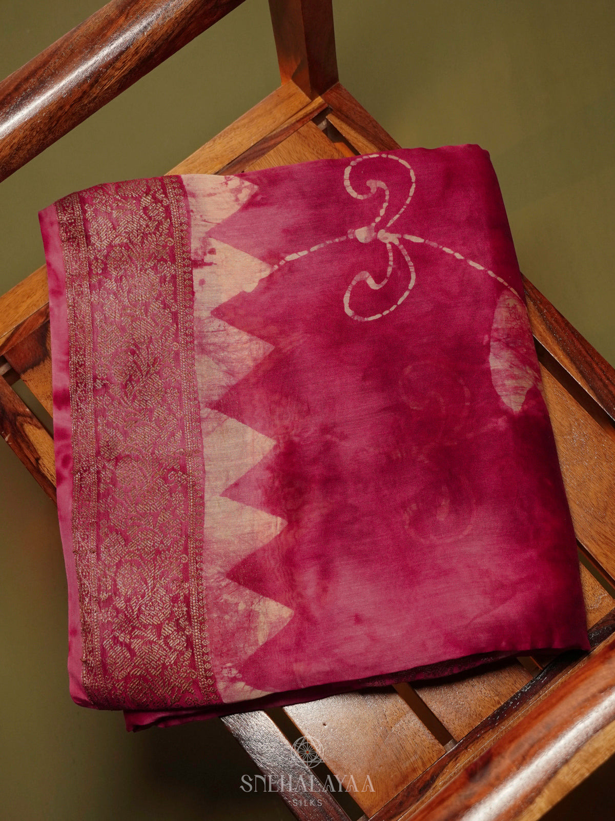 Pink Chanderi Saree