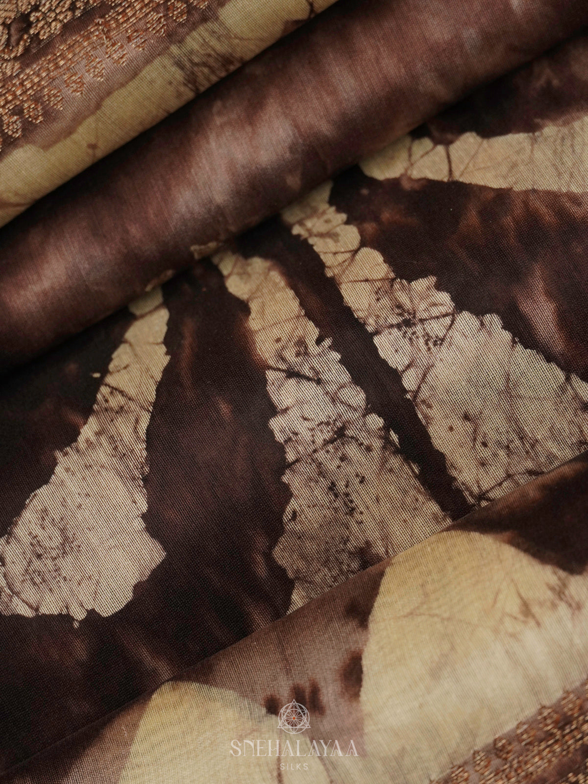 Brown Chanderi Saree