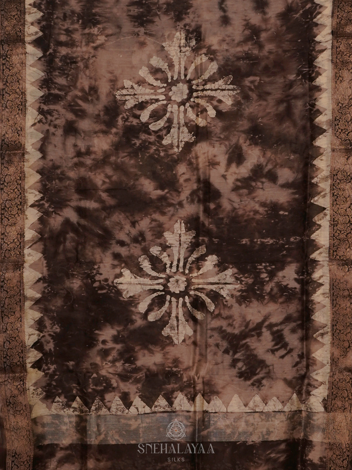 Brown Chanderi Saree