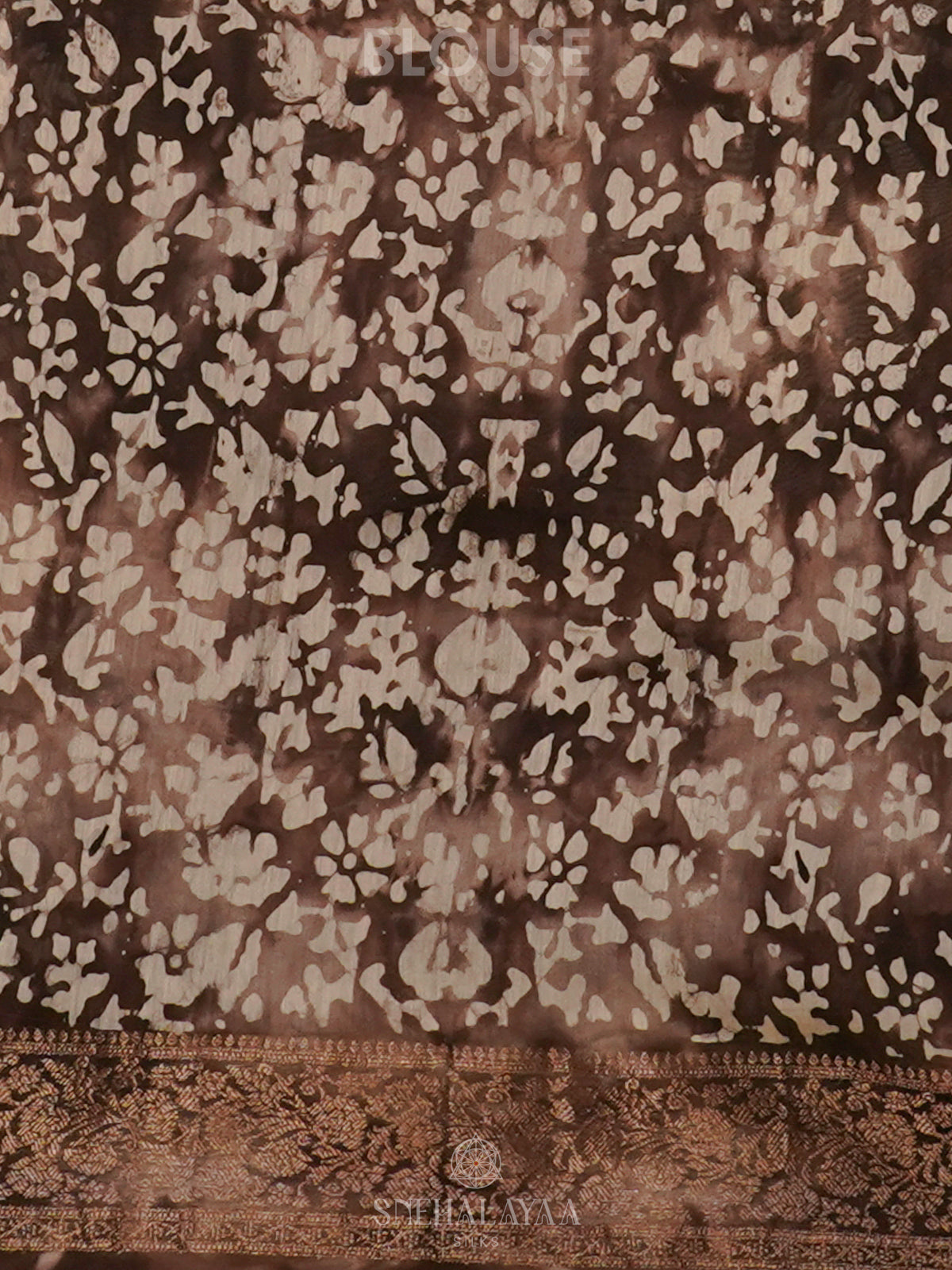 Brown Chanderi Saree