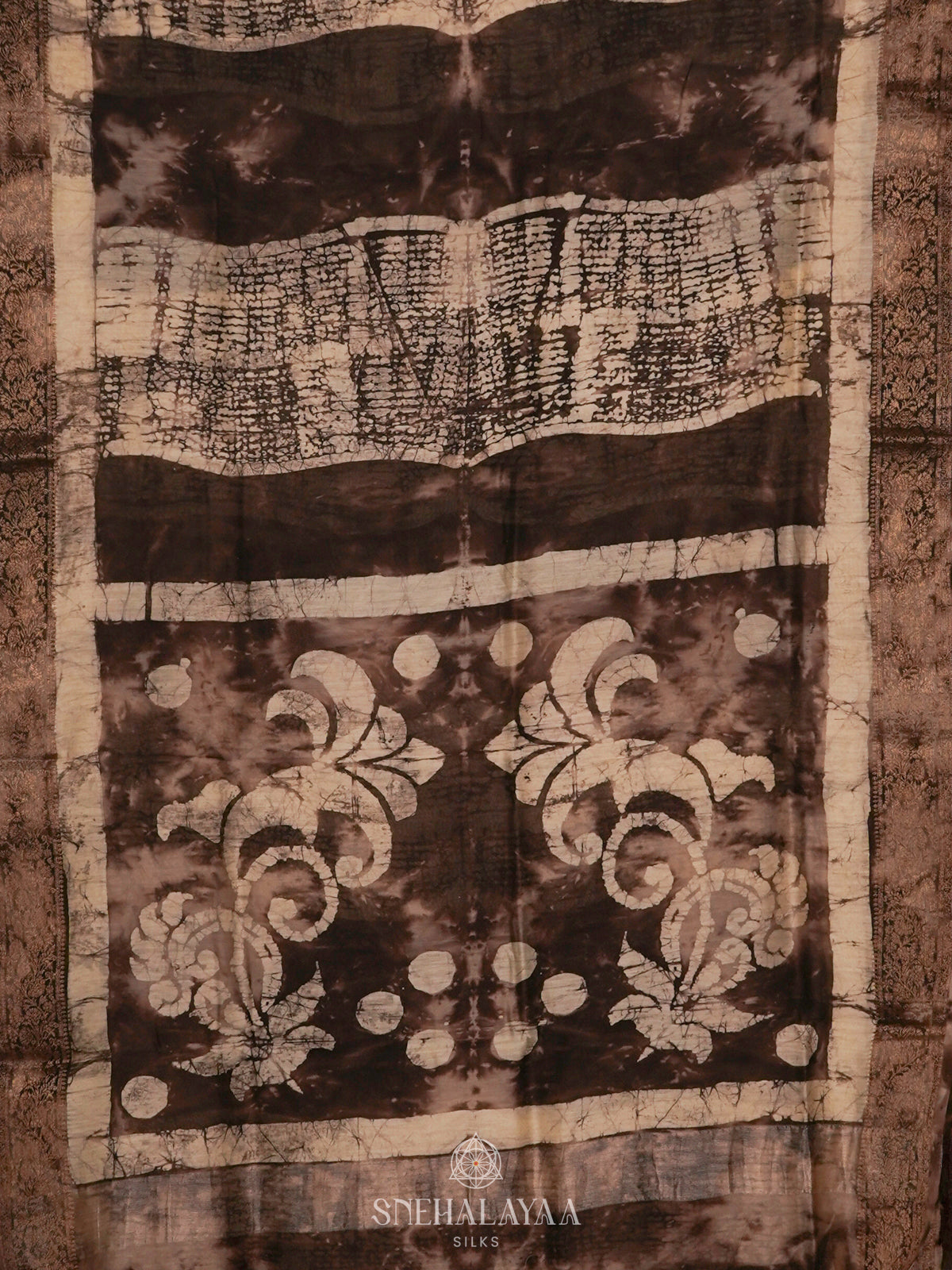 Brown Chanderi Saree