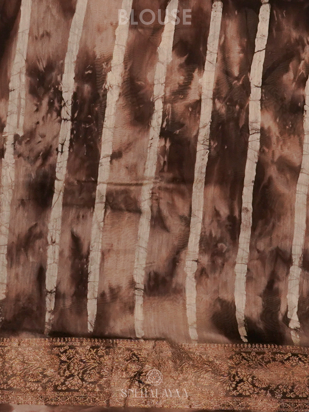 Brown Chanderi Saree