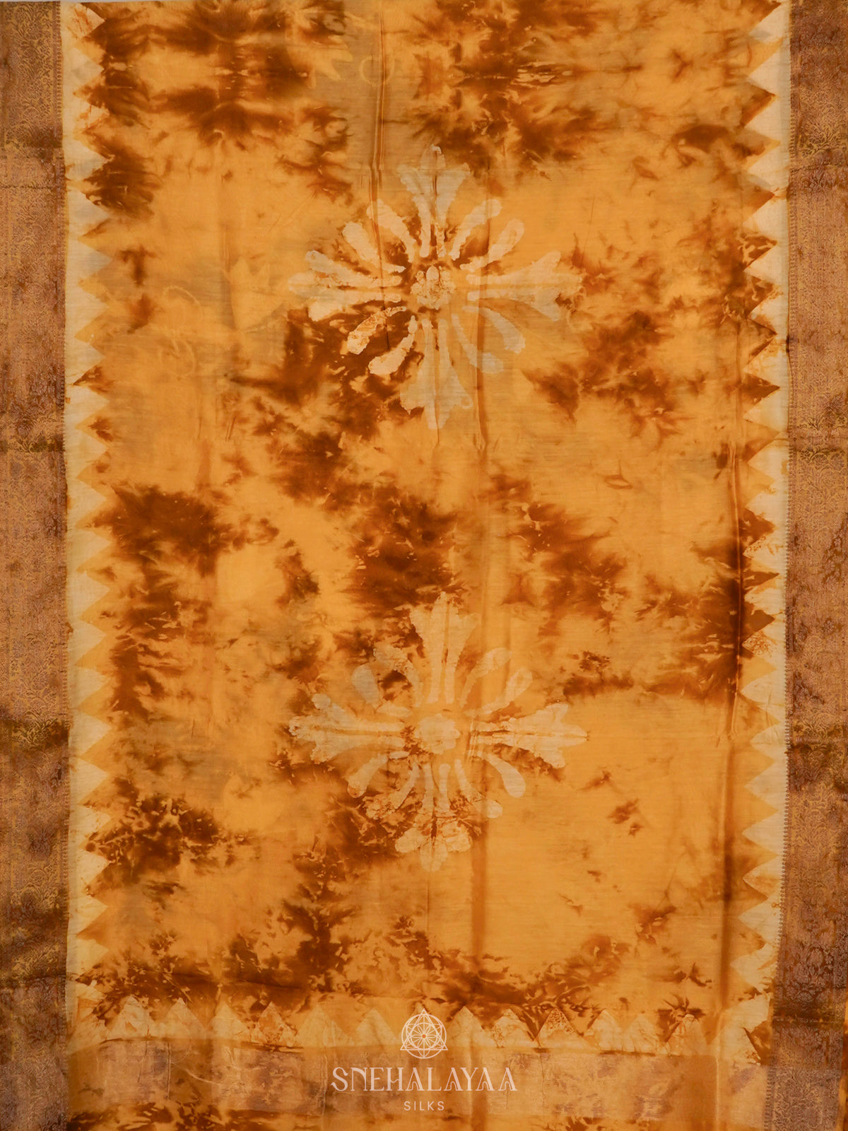 Golden Yellow  Chanderi Saree