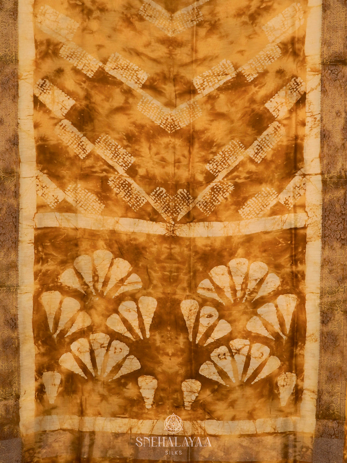 Golden Yellow  Chanderi Saree