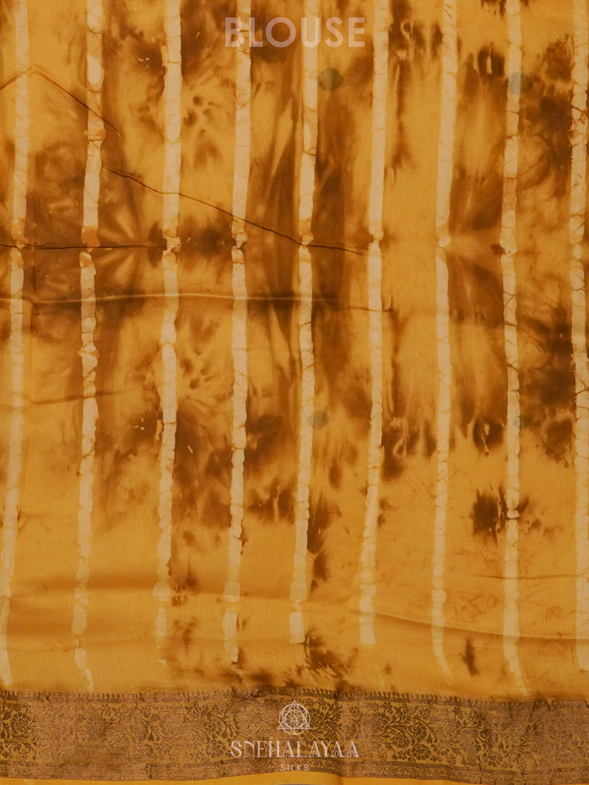 Golden Yellow  Chanderi Saree