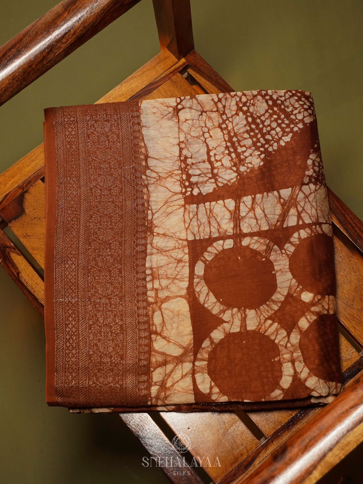 Brown Chanderi Saree