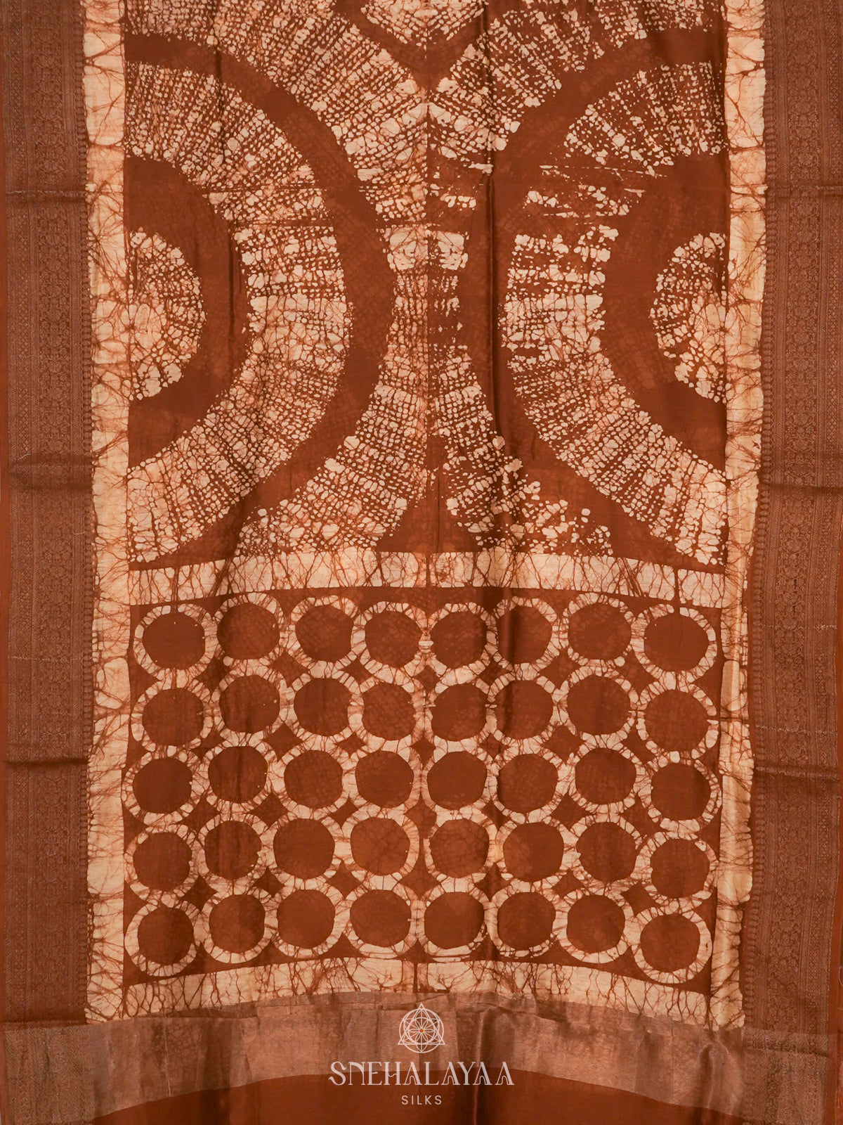 Brown Chanderi Saree