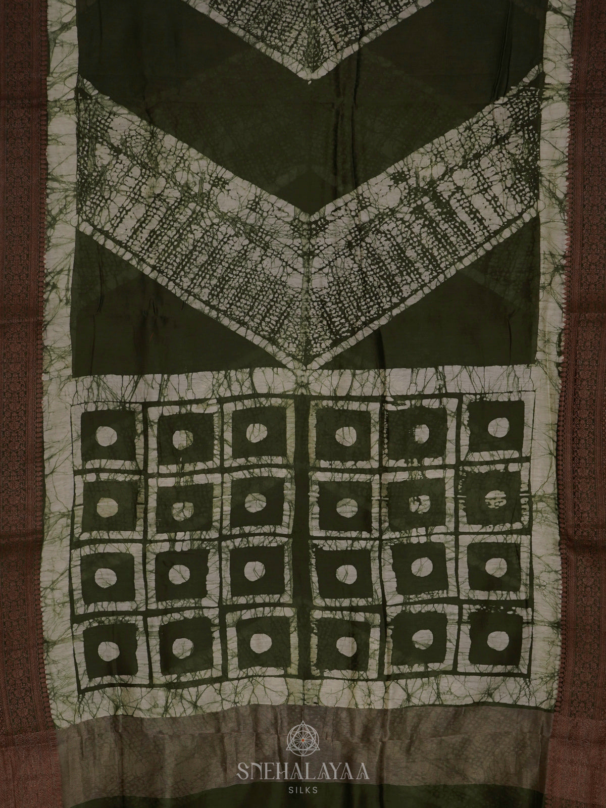 Forest Green Chanderi