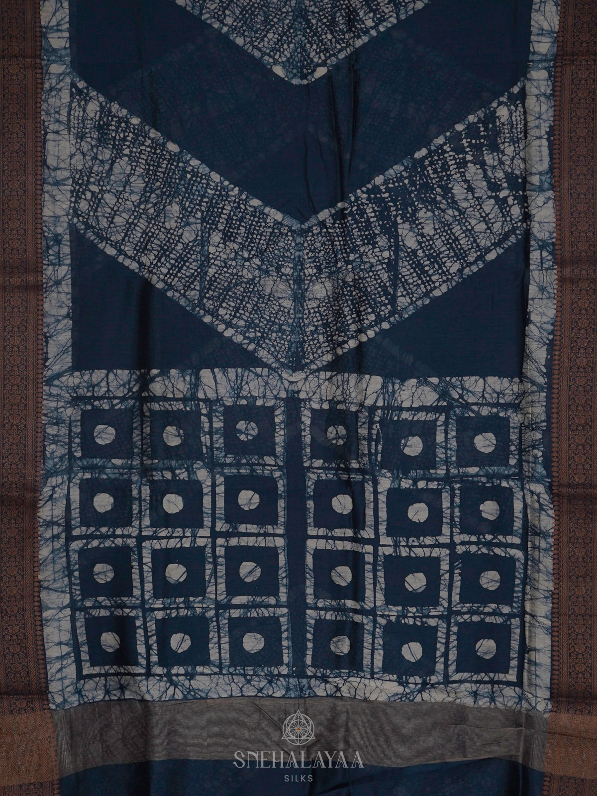 Navy Blue Chanderi