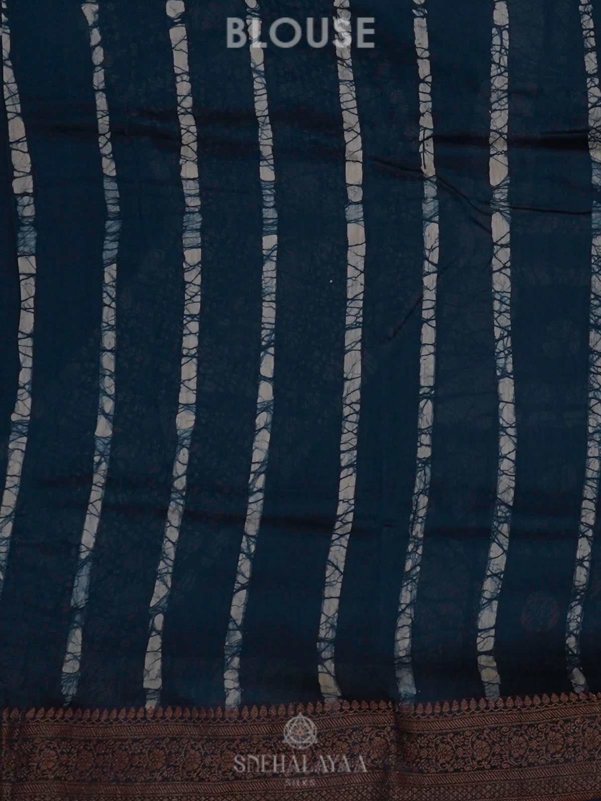 Navy Blue Chanderi