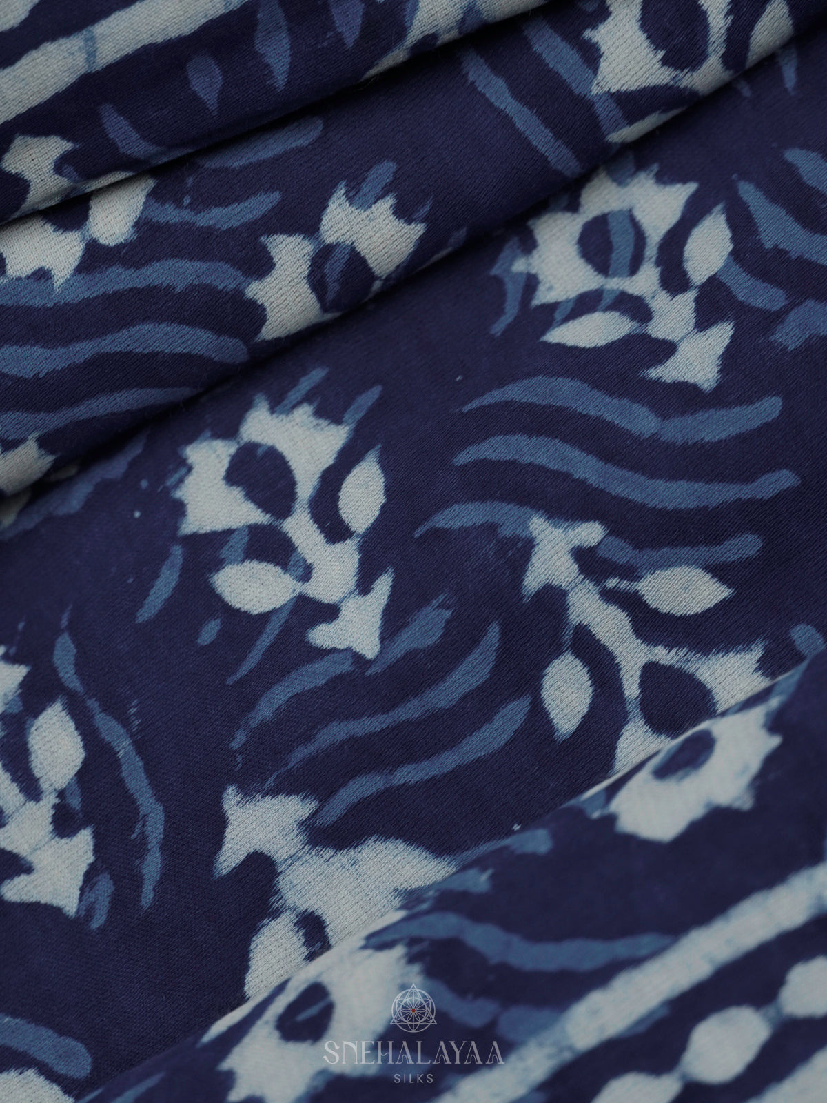 Navy Blue Modal Silk Saree