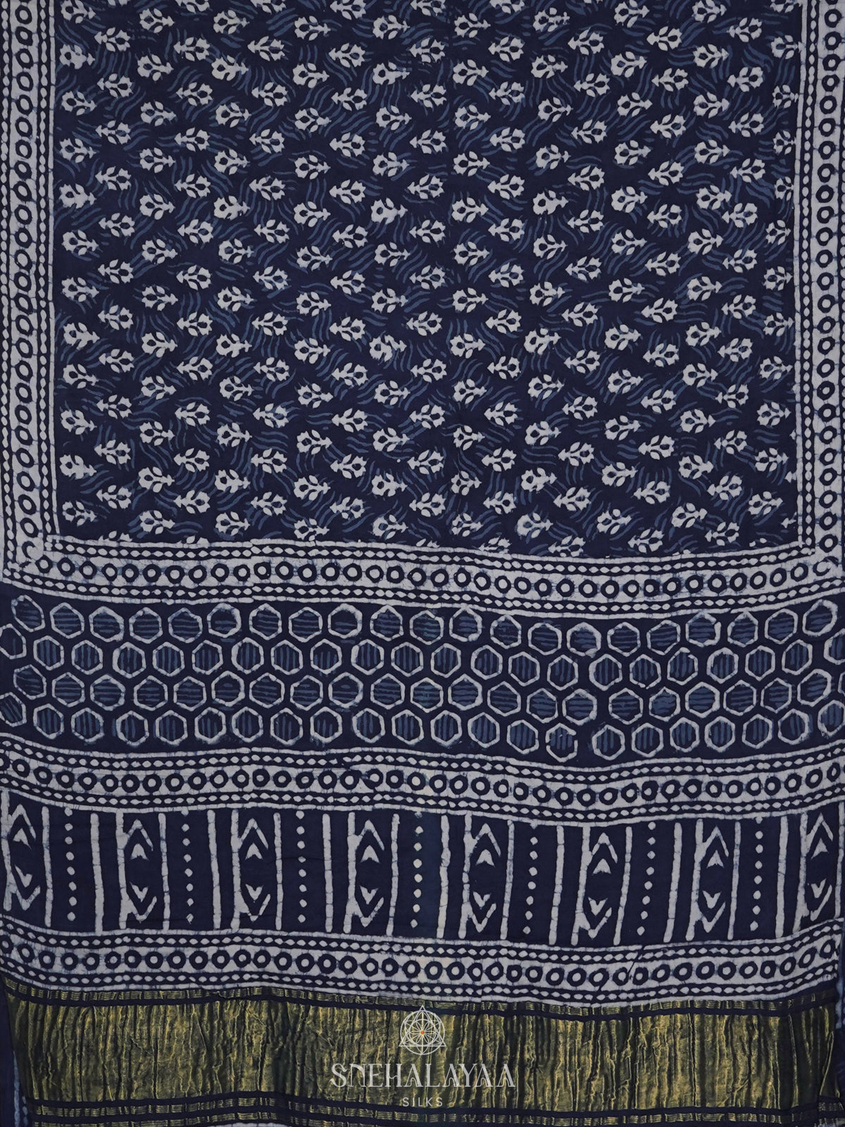 Navy Blue Modal Silk Saree