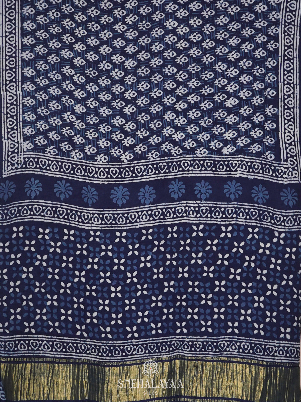 Navy Blue Modal Silk Saree