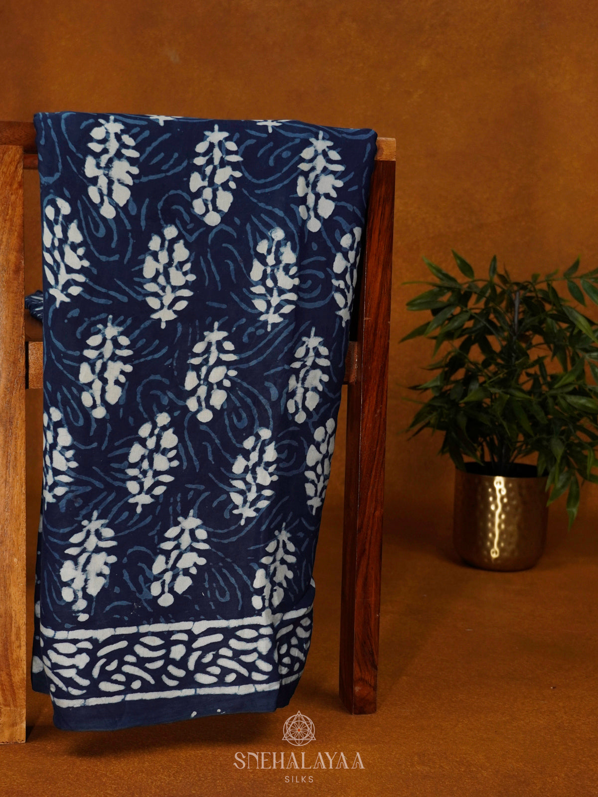 Navy Blue Modal Silk Saree