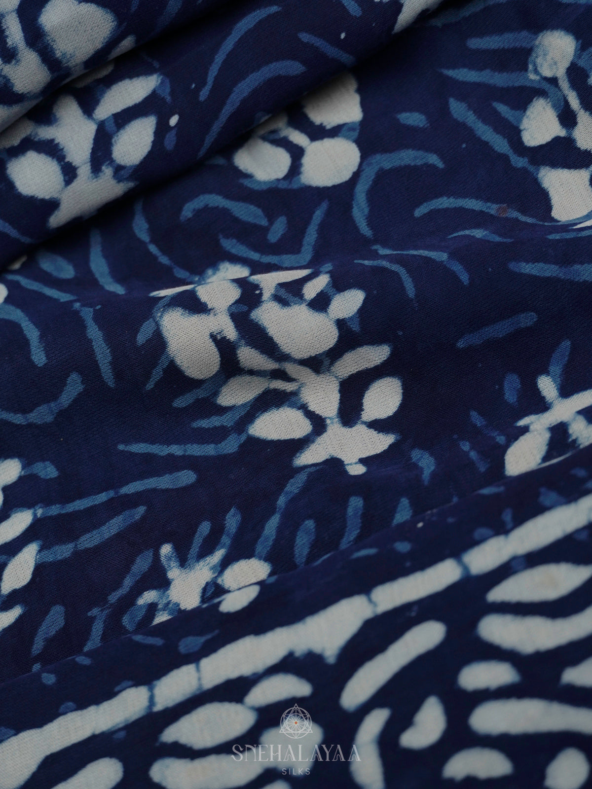 Navy Blue Modal Silk Saree