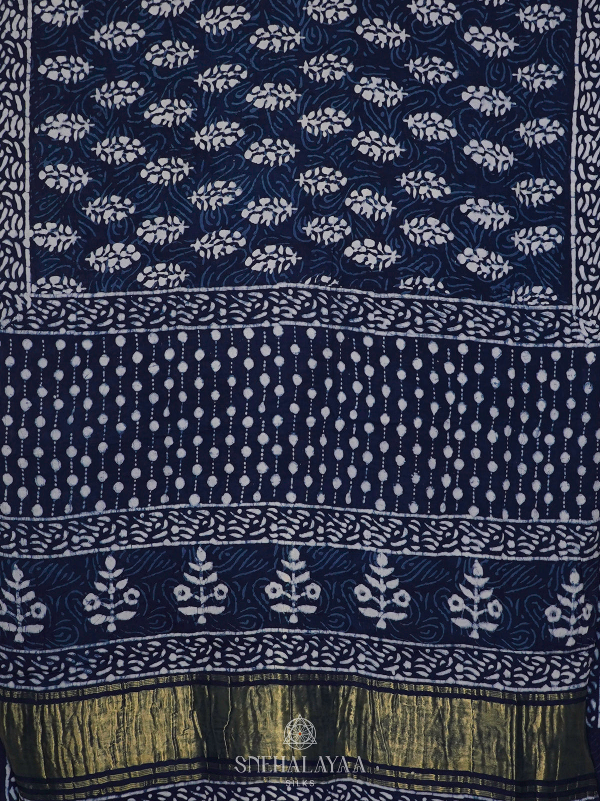 Navy Blue Modal Silk Saree