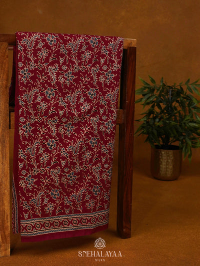Red Modal Silk Saree