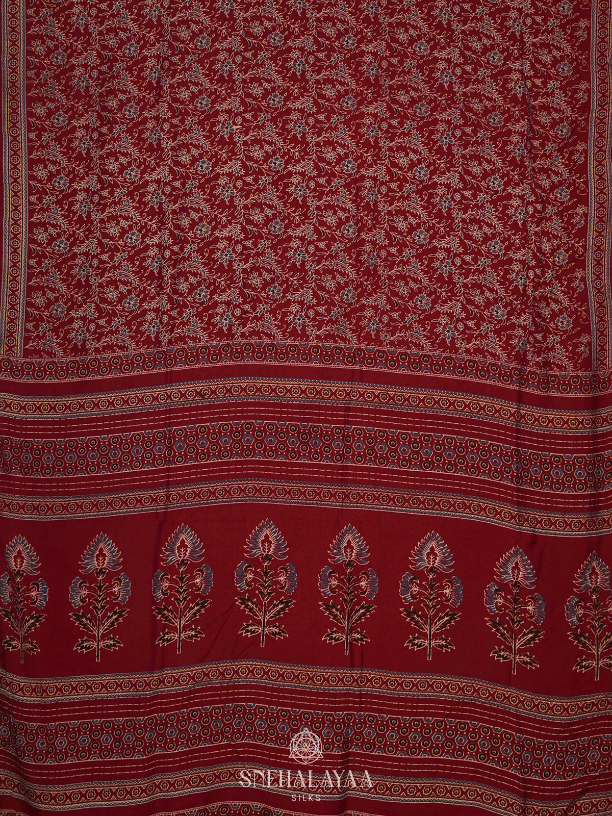 Red Modal Silk Saree