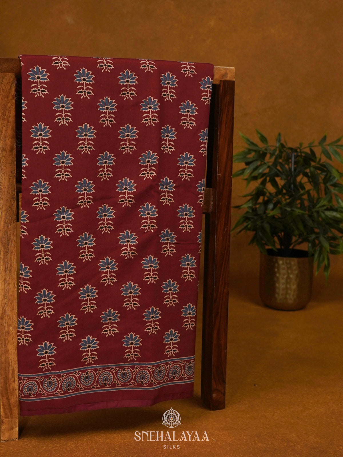 Maroon Modal Silk Saree