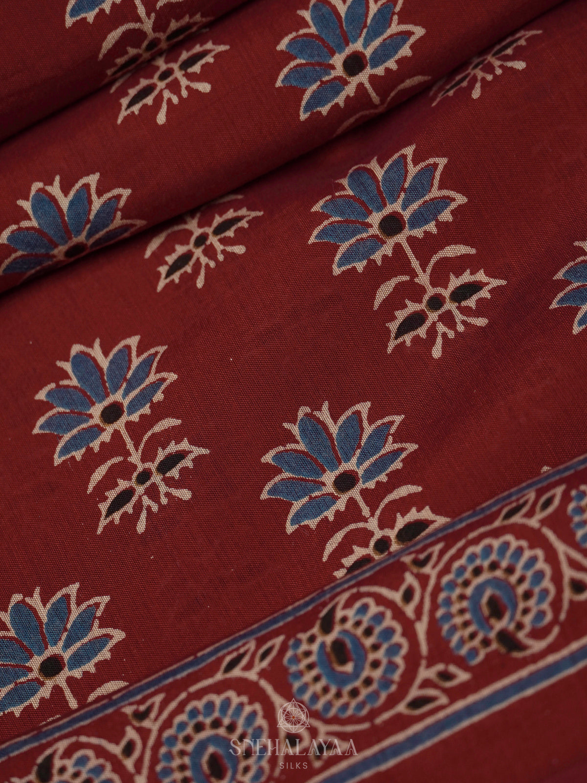 Maroon Modal Silk Saree