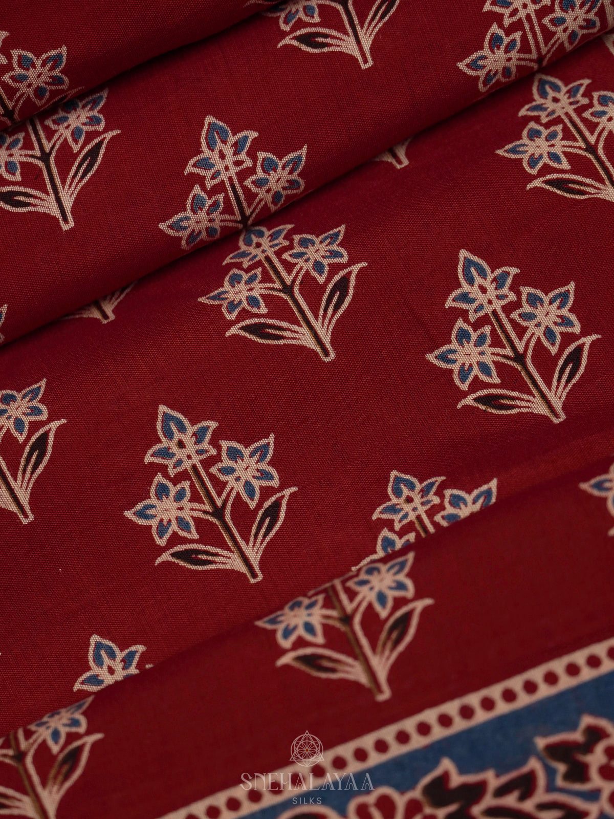 Maroon Modal Silk Saree