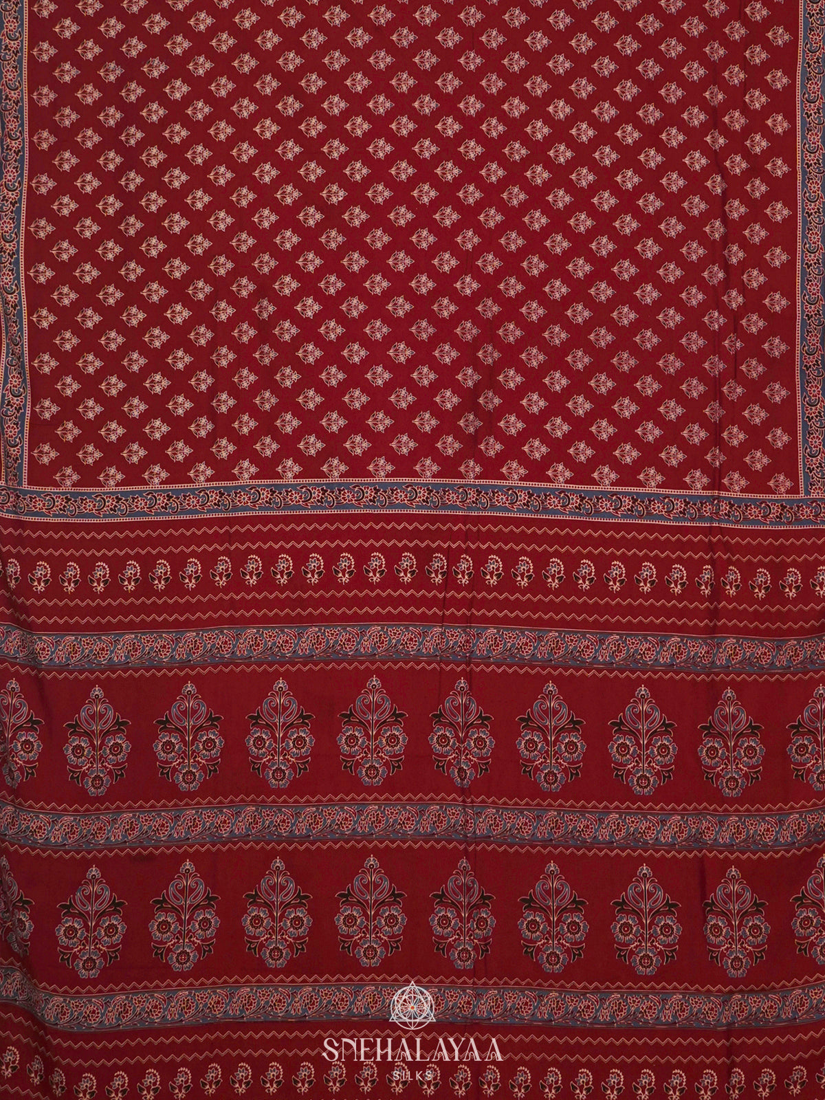 Maroon Modal Silk Saree