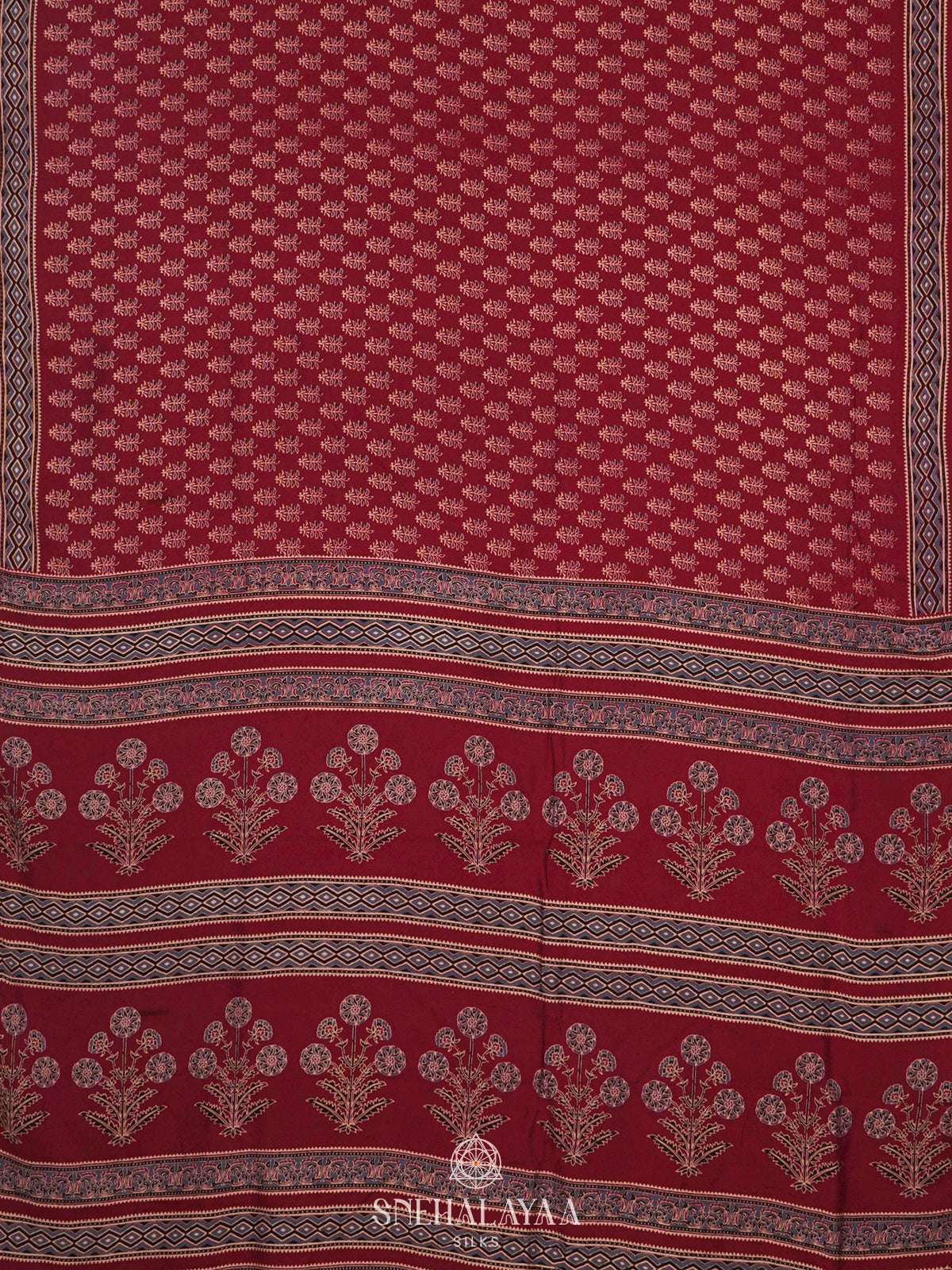 Red Modal Silk Saree
