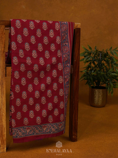 Red Modal Silk Saree