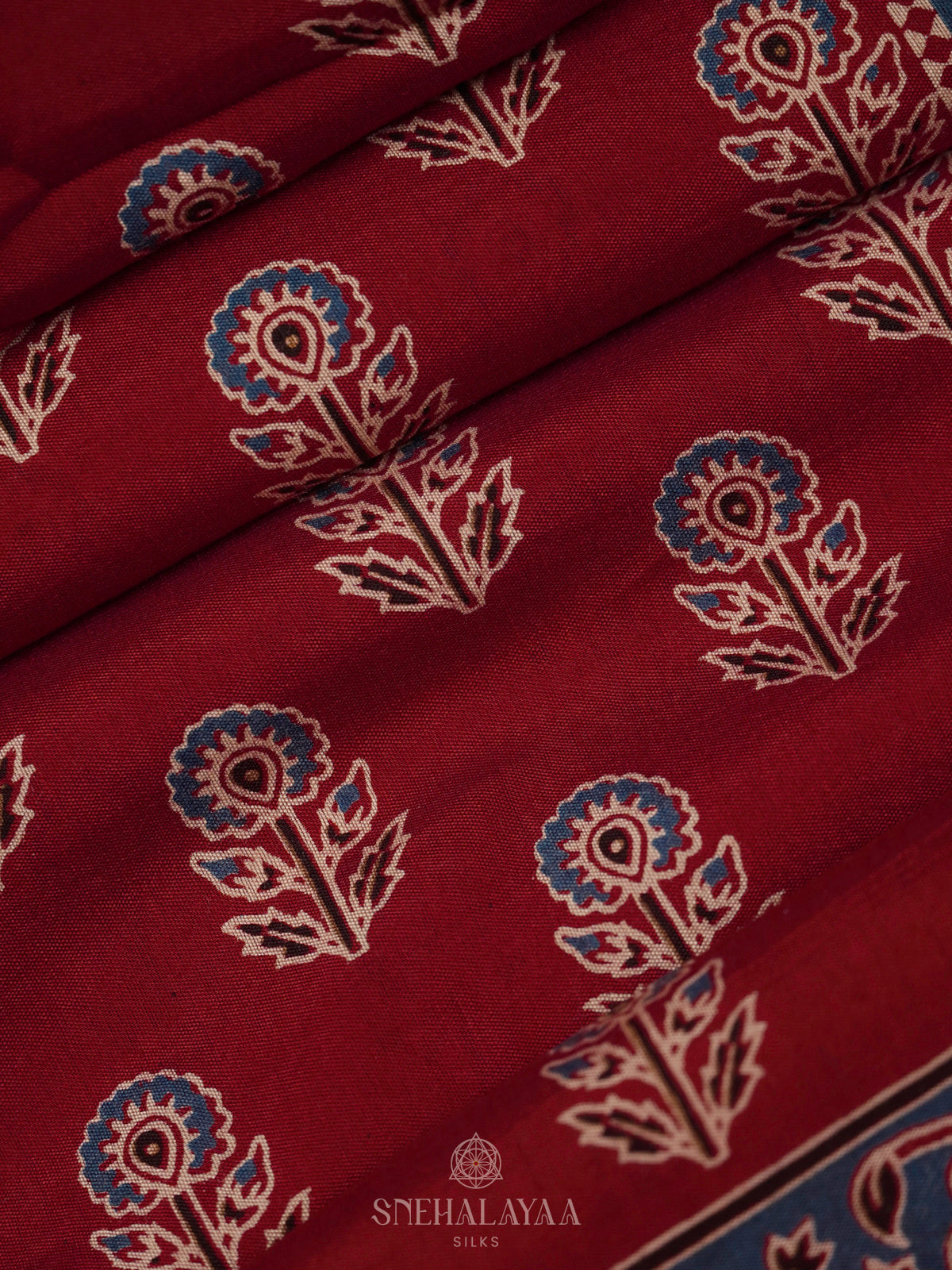 Red Modal Silk Saree