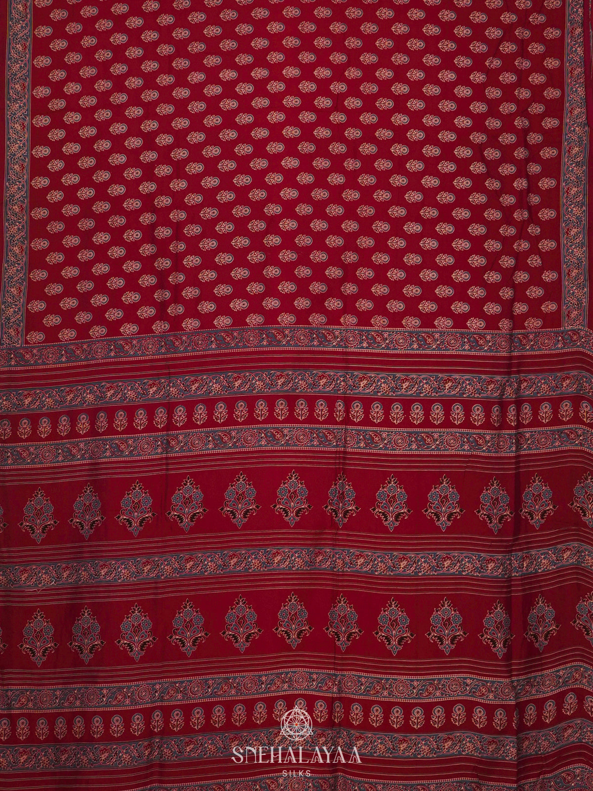 Red Modal Silk Saree