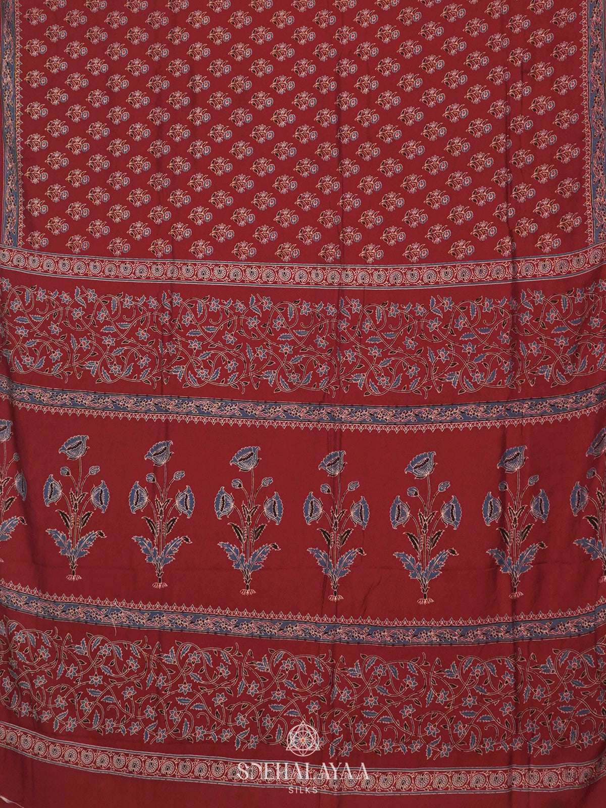 Red Modal Silk Saree
