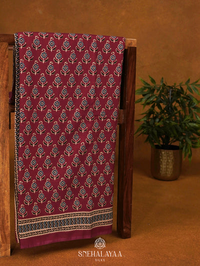 Maroon Modal Silk Saree