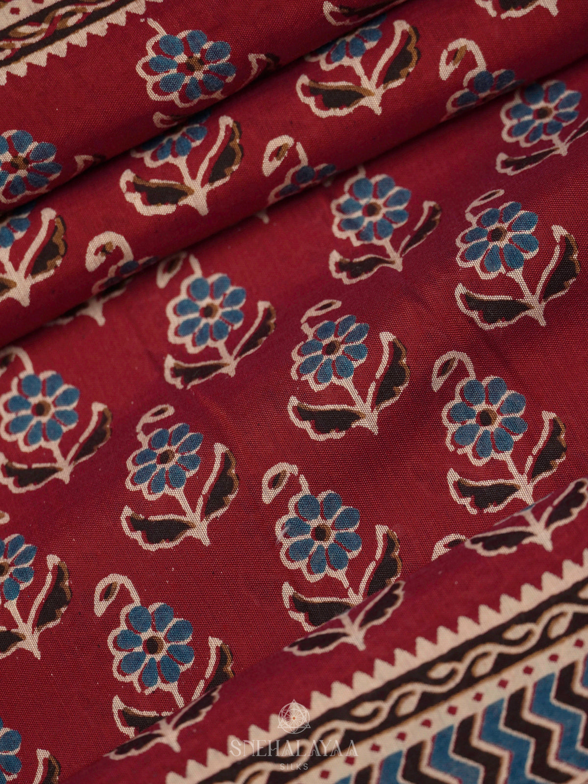Maroon Modal Silk Saree