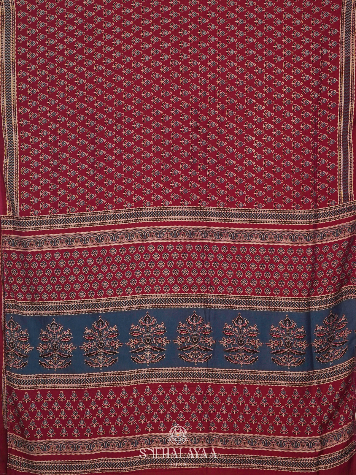 Maroon Modal Silk Saree