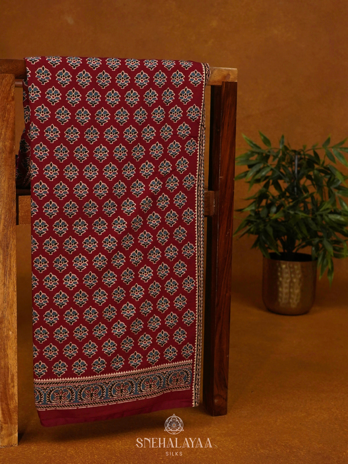 Maroon Modal Silk Saree