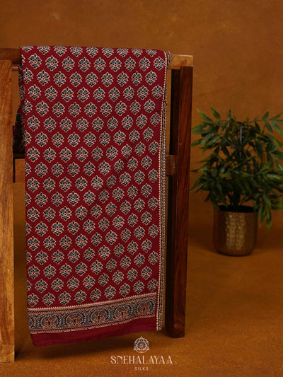 Maroon Modal Silk Saree