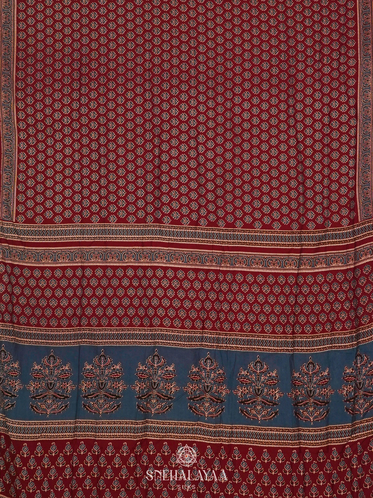 Maroon Modal Silk Saree