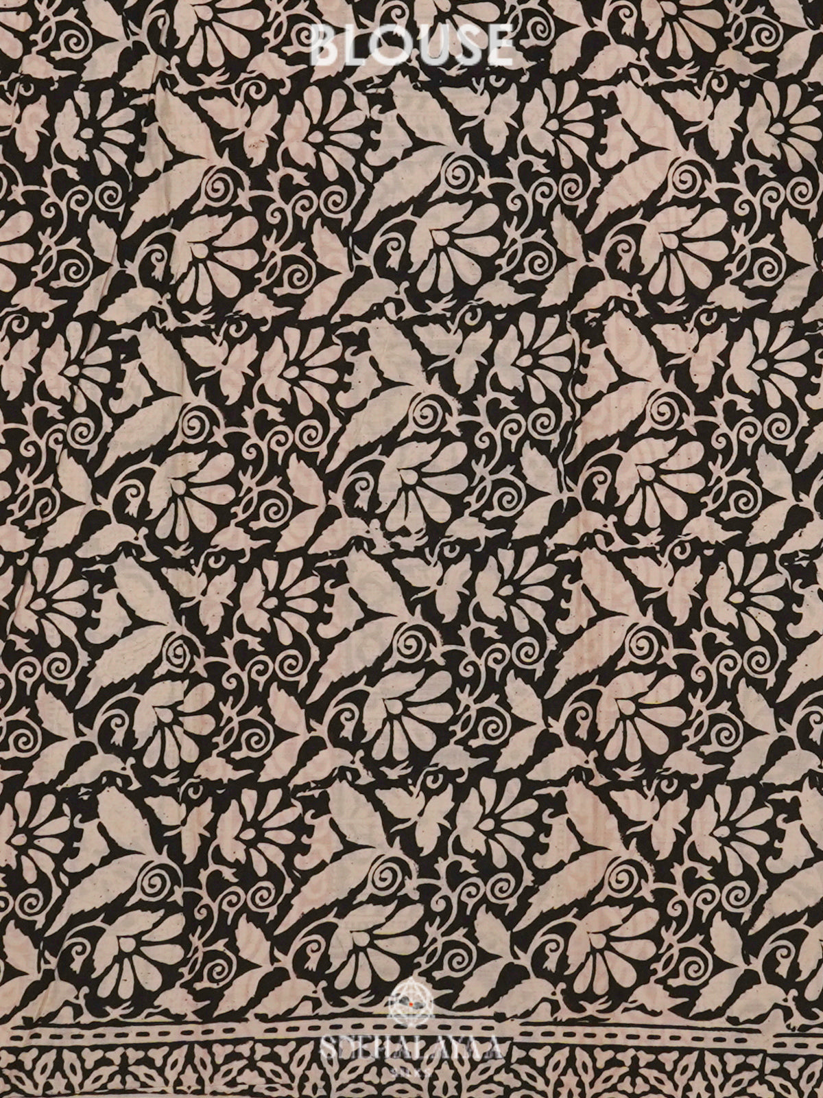 Cream Jaipur Cotton Saree