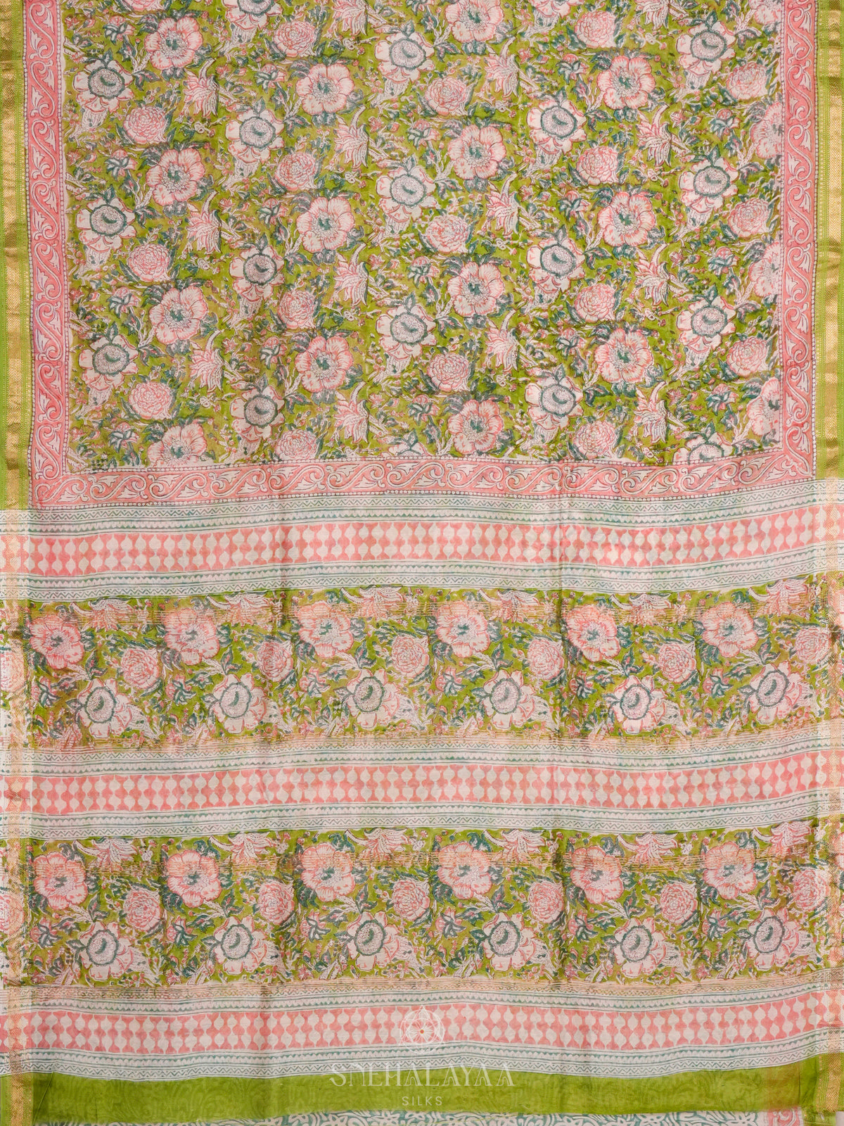 Green Chanderi Saree