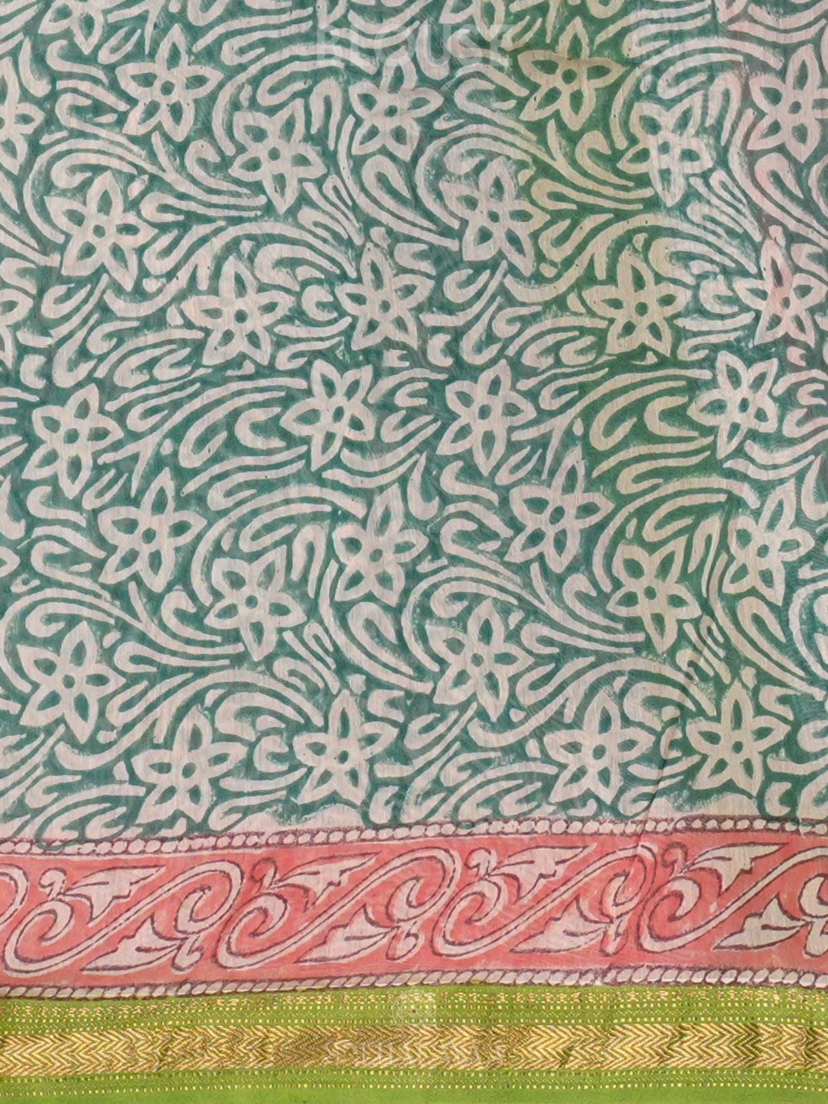 Green Chanderi Saree