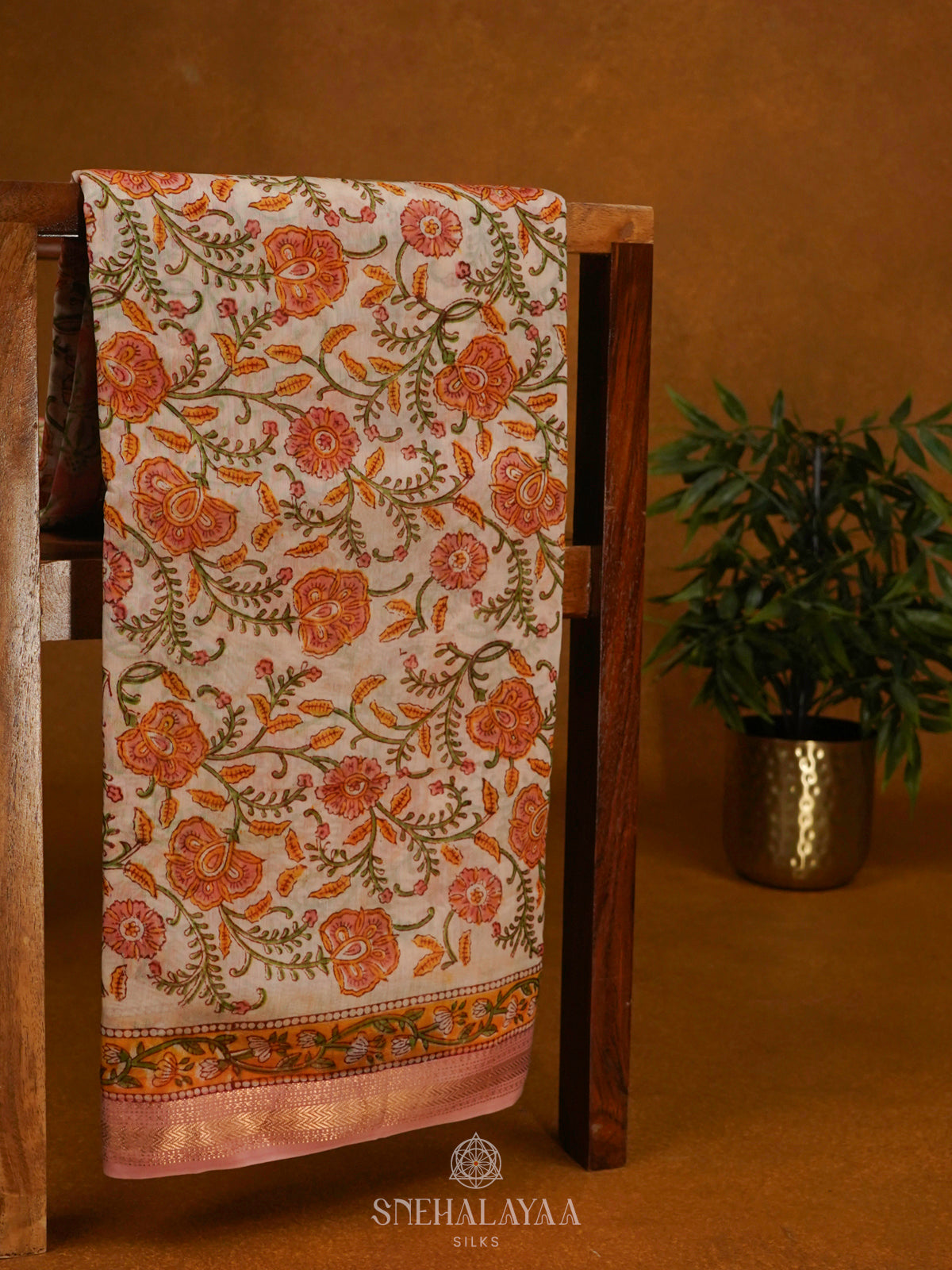 Off White Chanderi Saree