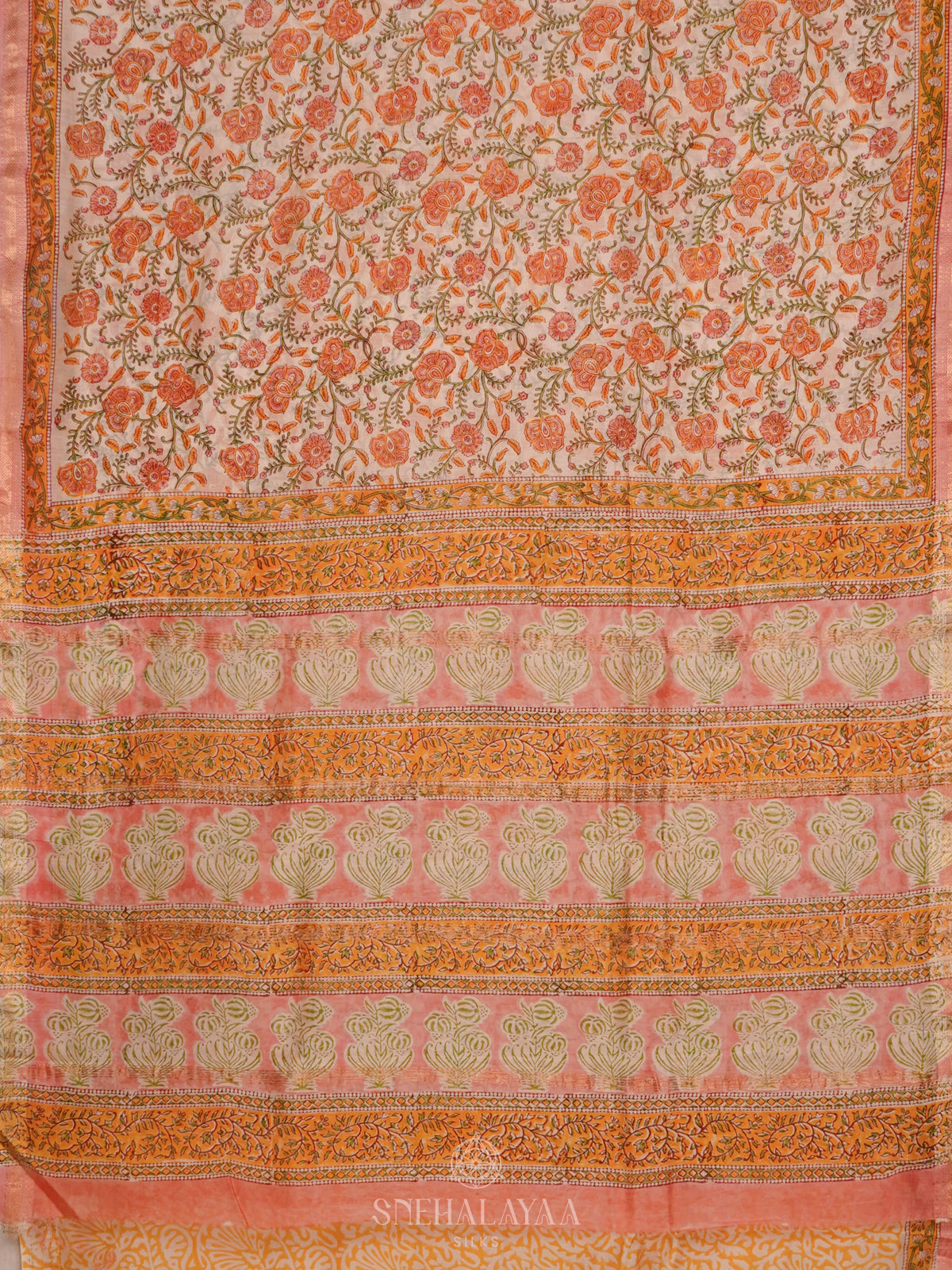 Off White Chanderi Saree