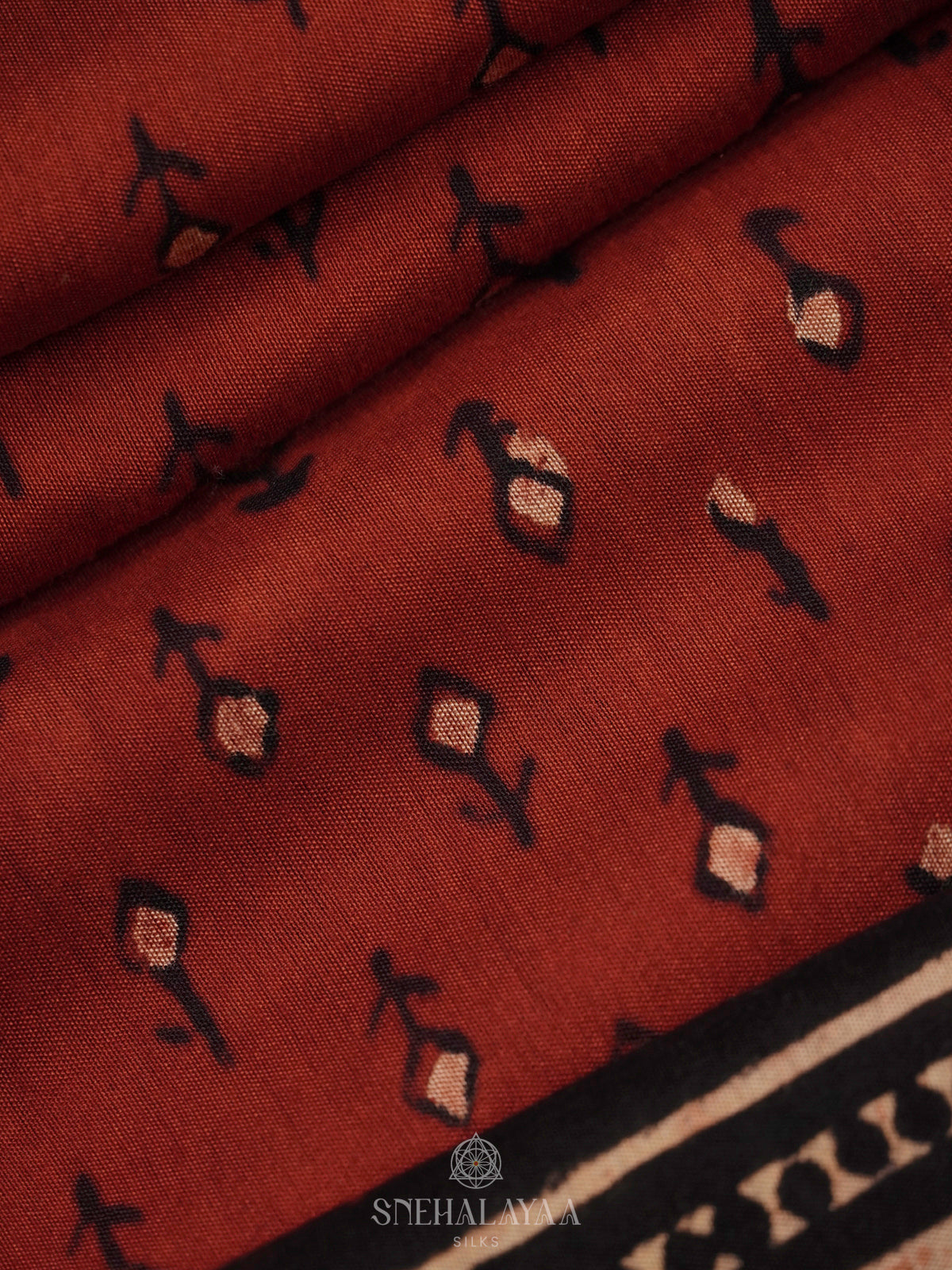 Maroon Chanderi Saree